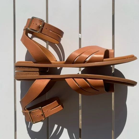 Sarto brown leather sandals size 9.5 M - Picture 7 of 13